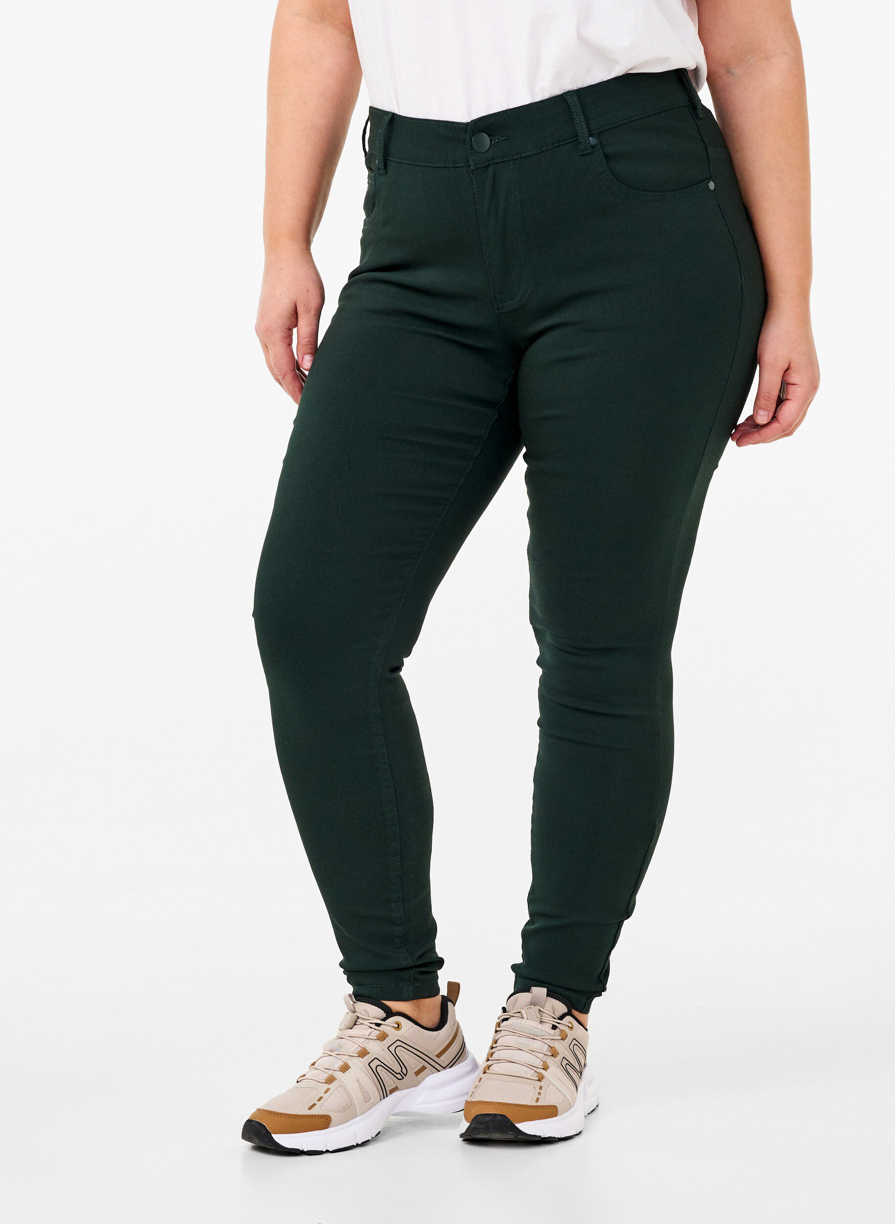 Zizzi Pantalon, Vert fonc&eacute;, Model image number 2
