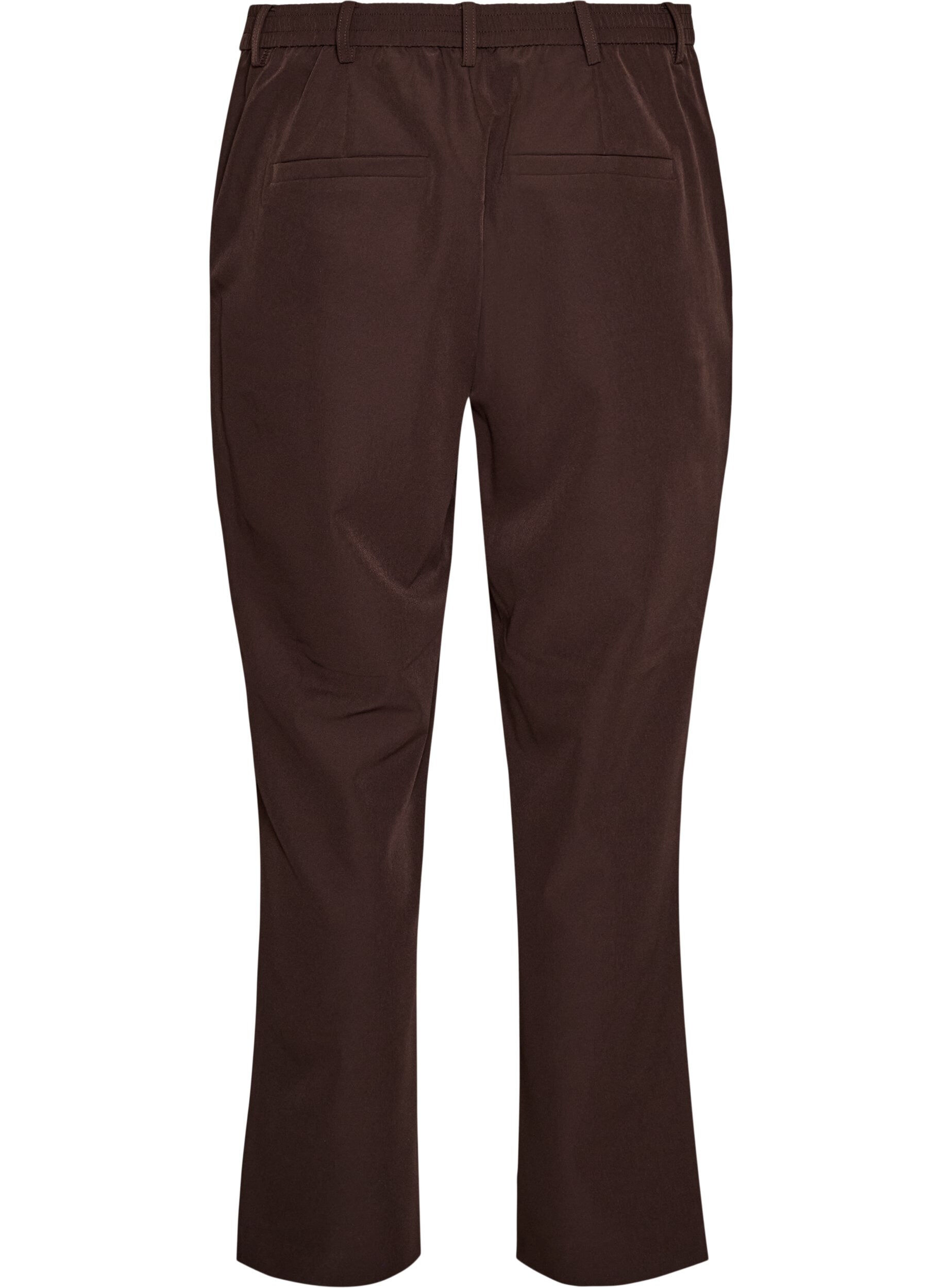 ZizziTrousers with pockets and straight legs, Brown, Packshot image number 1