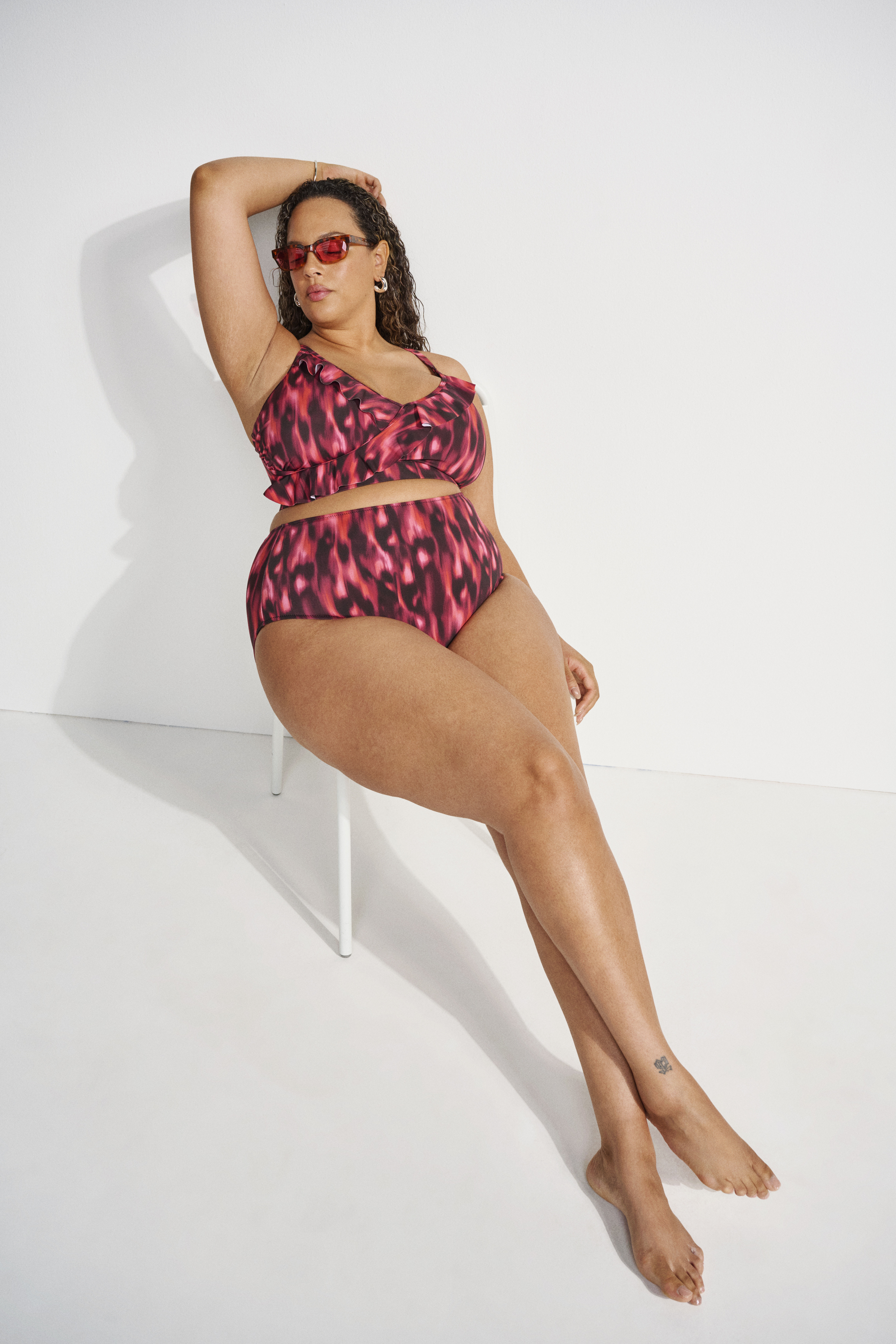 Zizzi Bikini mit R&uuml;schen, , Model