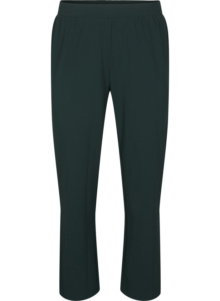 Pantalon &agrave; coupe droite, Vert fonc&eacute;, Packshot image number 0
