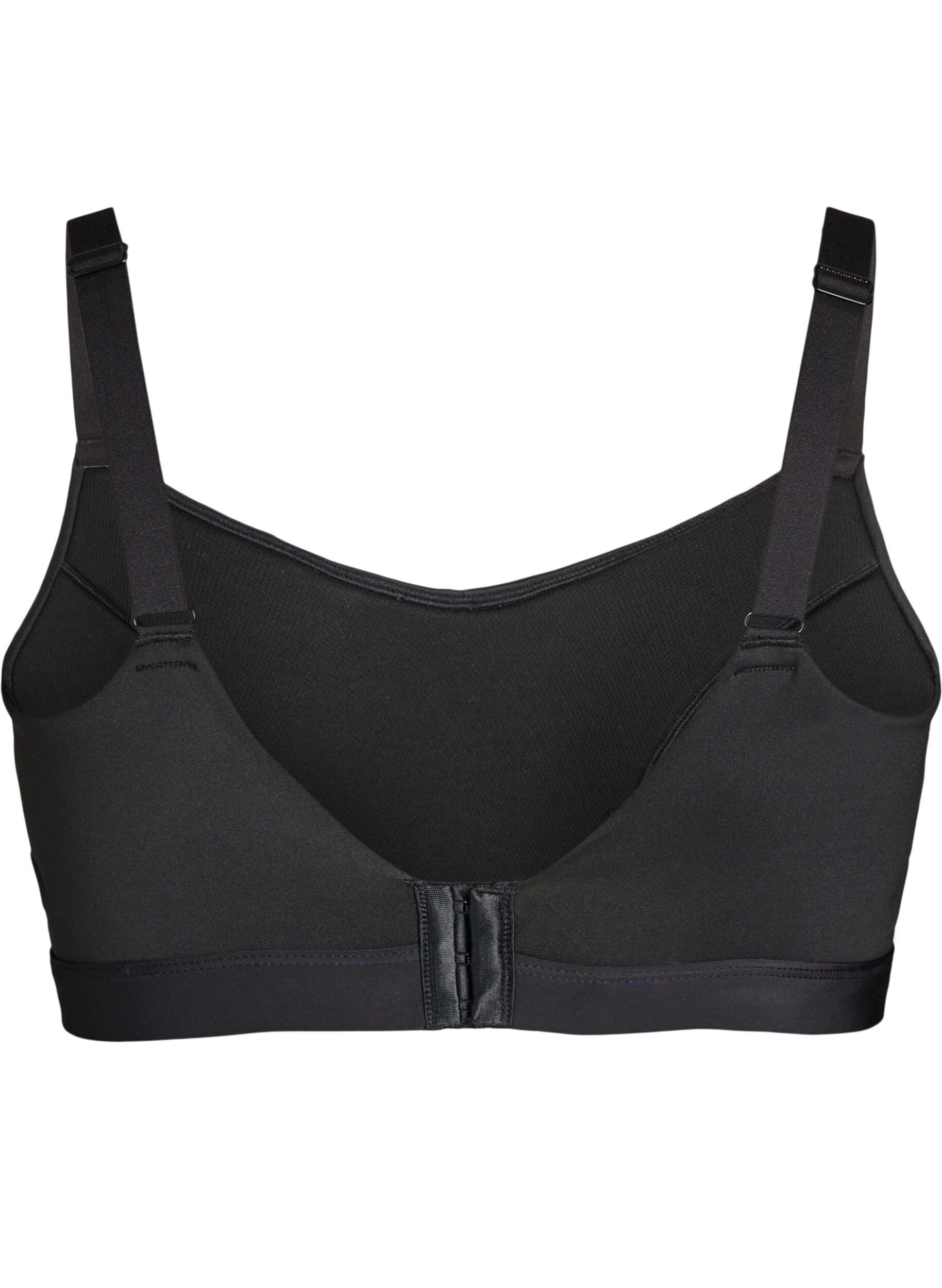 ZizziLeicht gepolsterter Sport-BH, Schwarz, Packshot image number 1