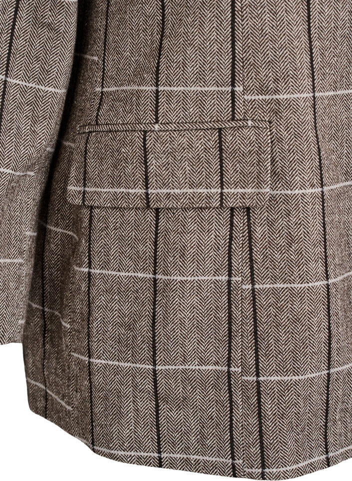 Blazer classique &agrave; carreaux, Gris, Packshot image number 3