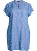 Robe en lyocell avec un aspect denim et des fleurs brod&eacute;es, Bleu Clair, Packshot image number 0