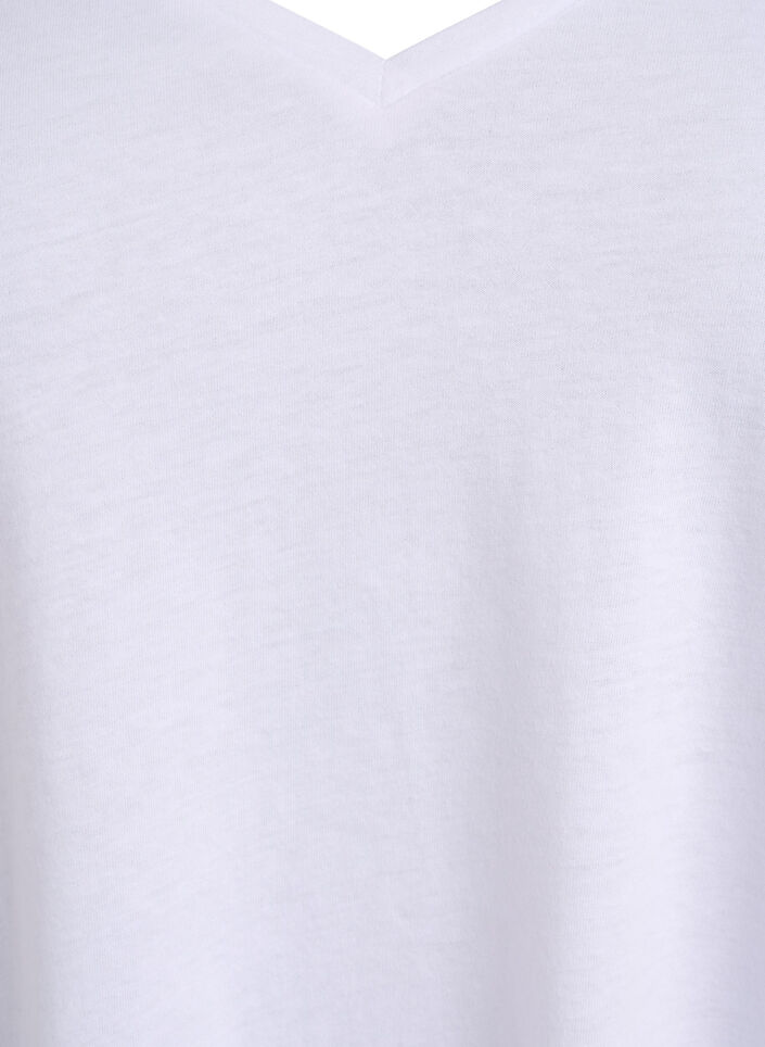 FLASH - Lot de 2 t-shirts avec col en V, Black/White, Packshot image number 3