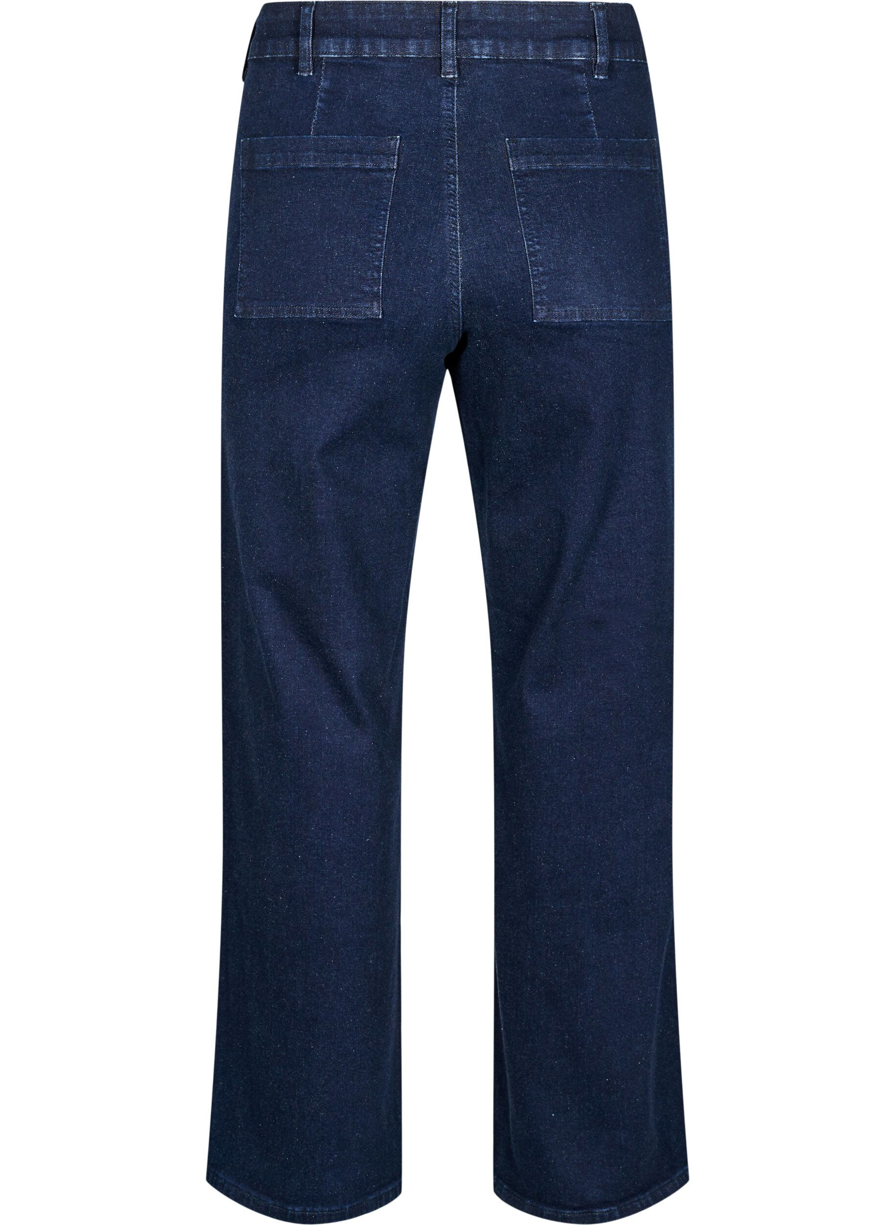 Zizzi Jean large taille haute, Bleu, Packshot image number 1