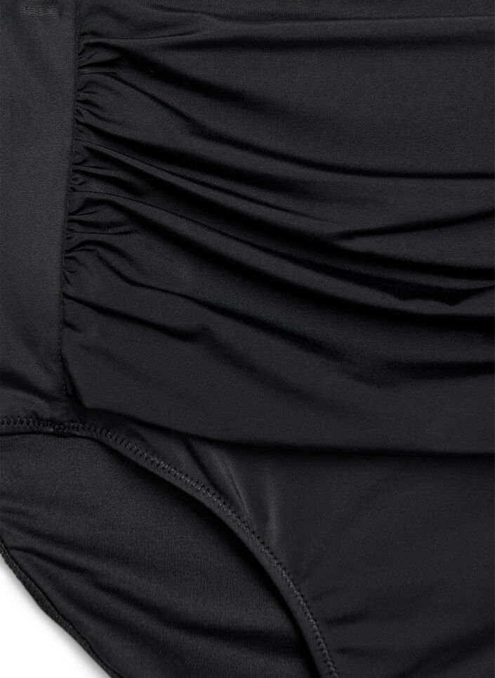 Bikini-Unterteil mit hoher Taille, Schwarz, Packshot image number 2