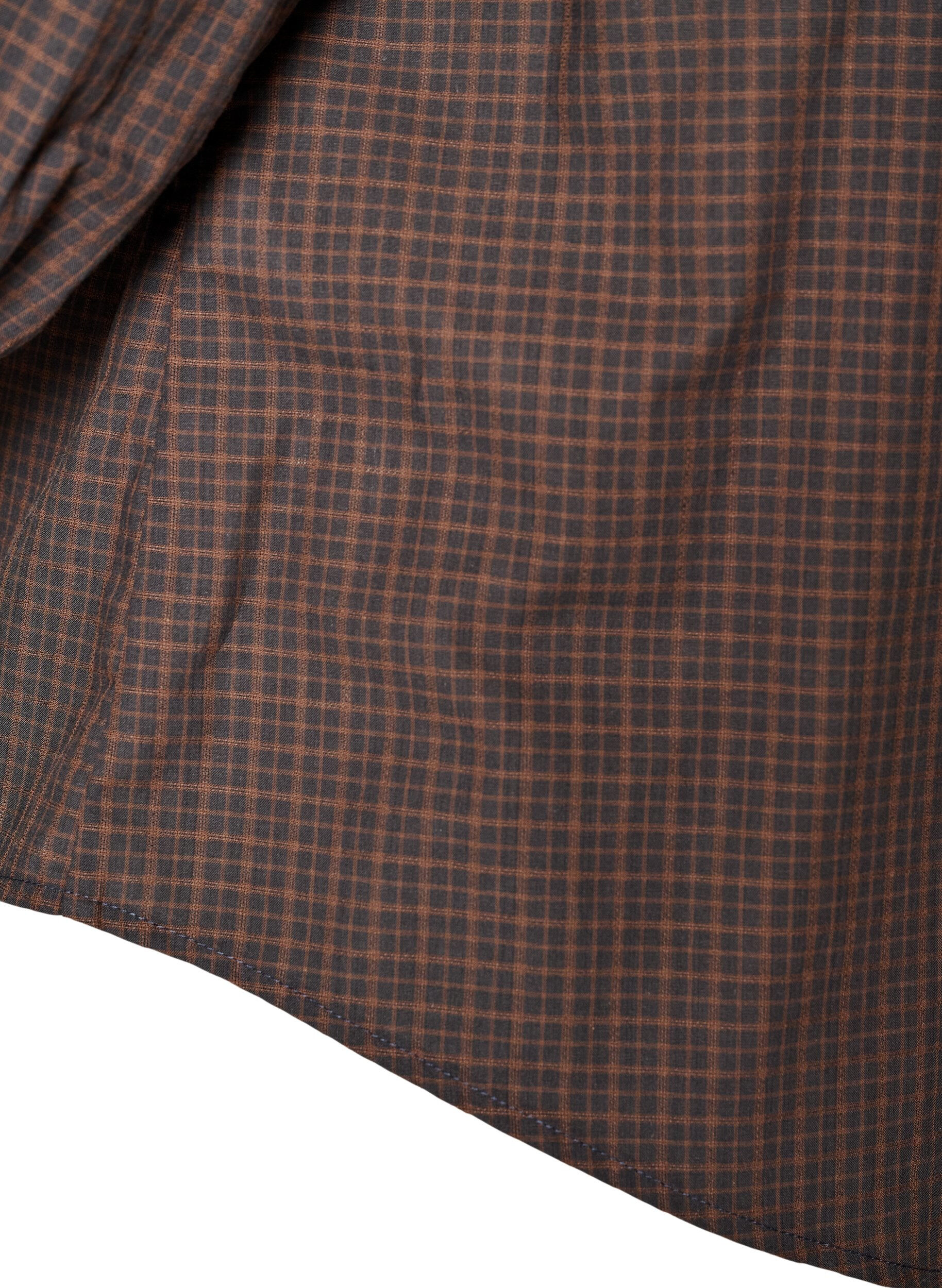 ZizziHemd aus Baumwolle mit Karomuster, Braun, Packshot image number 3