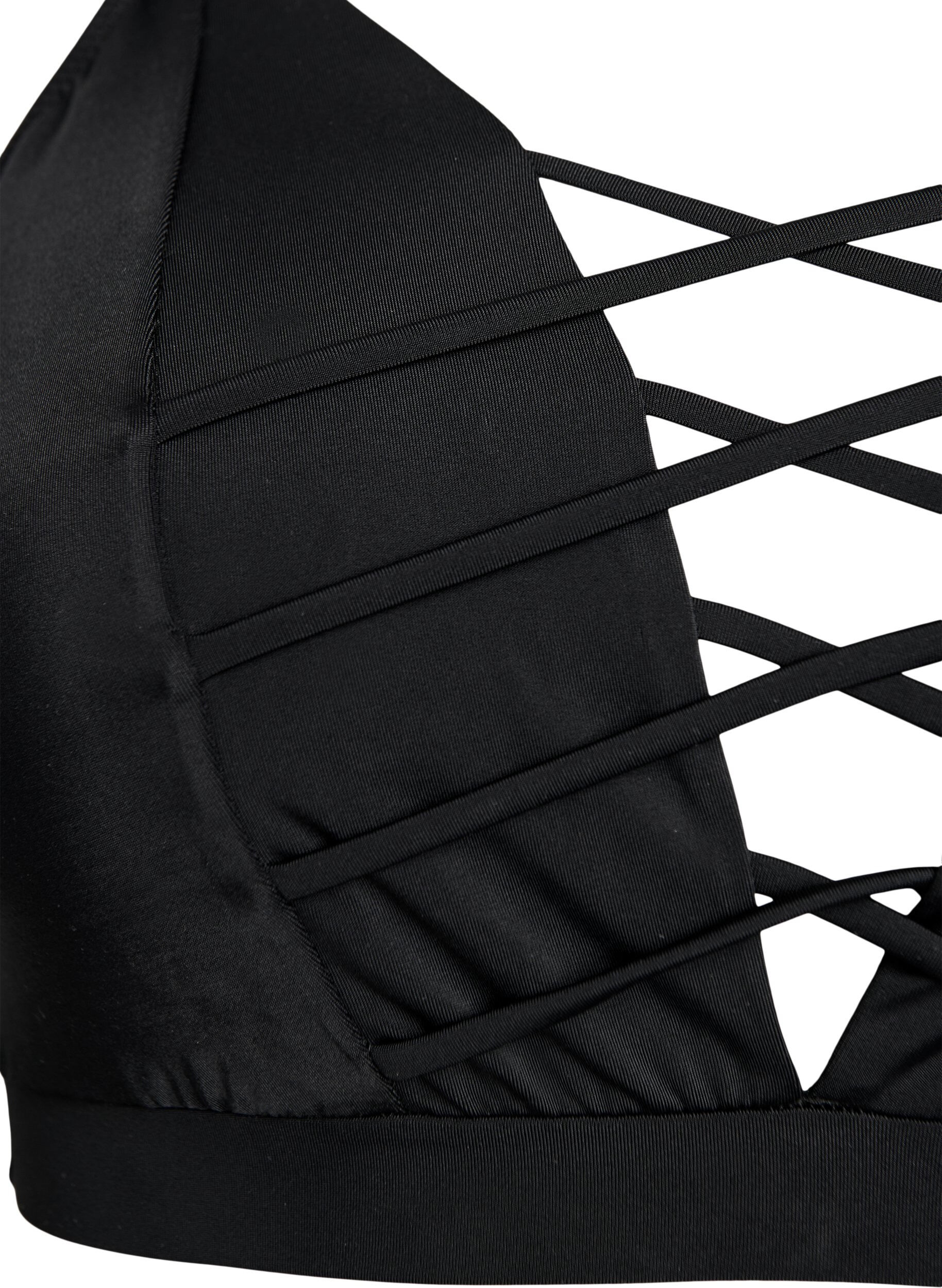 Zizzi Haut de bikini avec d&eacute;tail string, Noir, Packshot image number 2