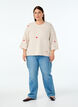 Strickbluse mit Herzen und 3/4-&Auml;rmeln, Beige, Model image number 1