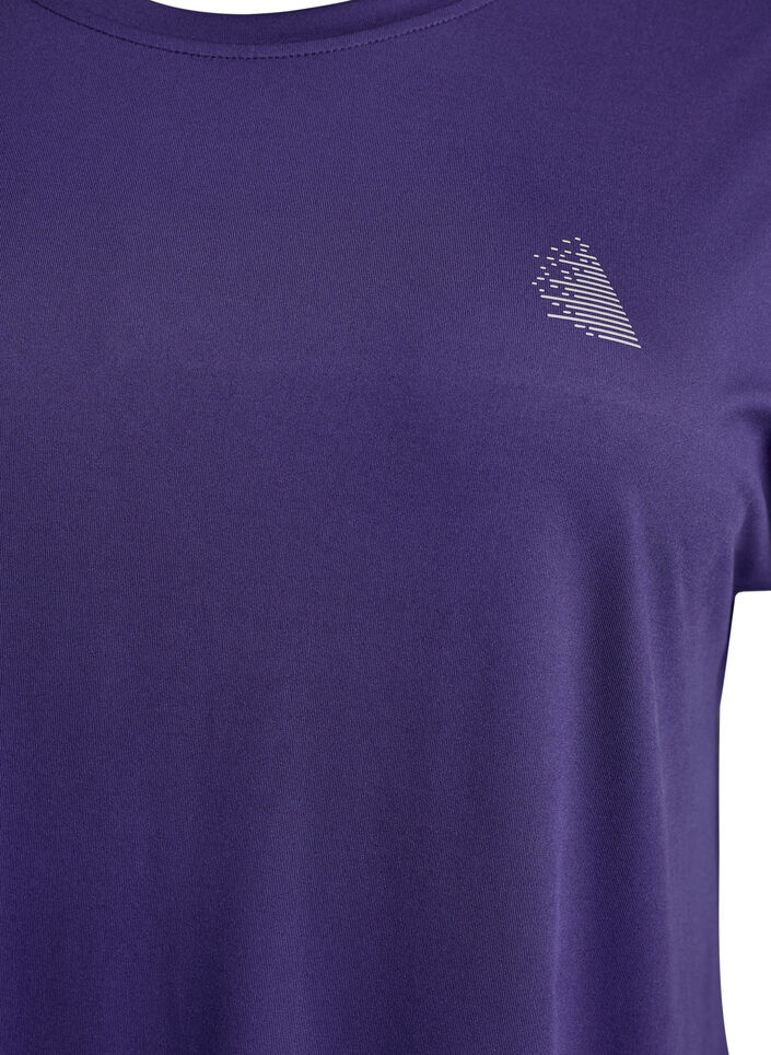 T-shirt long d'entra&icirc;nement, Violet, Packshot image number 2