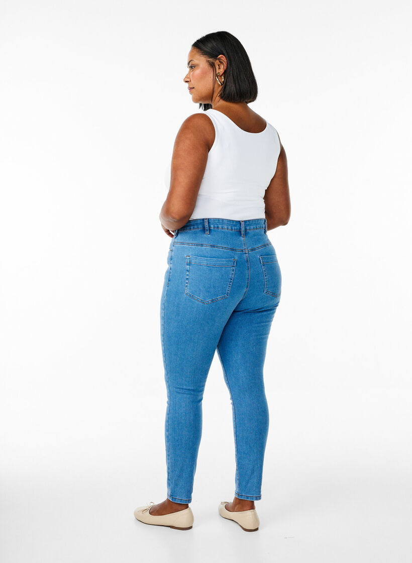 Jean Amy taille haute et coupe super slim, Bleu Clair, Model image number 0
