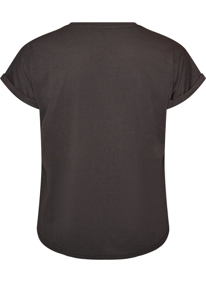 T-shirt avec imprim&eacute; d&eacute;coratif sur le devant, Gris anthracite, Packshot image number 1