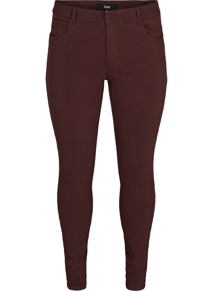 Slim Fit Hose mit Hosentaschen, Dunkles Bordeaux, Packshot image number 0