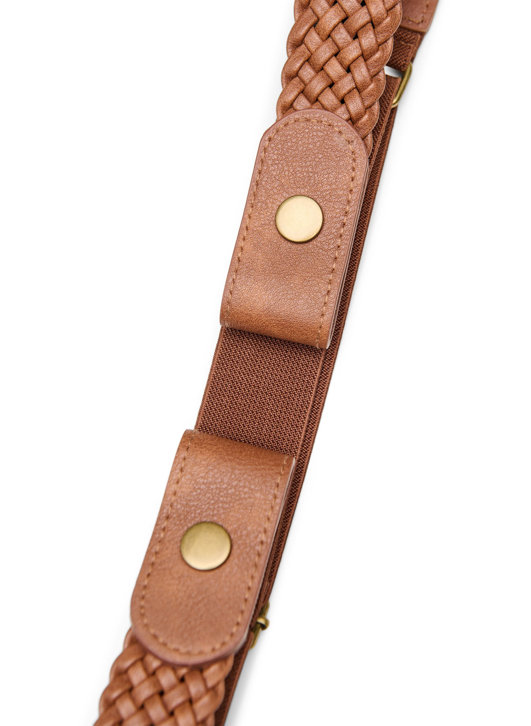 Zizzi Ceinture tress&eacute;e &eacute;lastique, Marron, Packshot image number 3