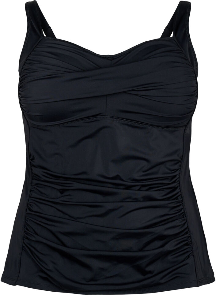 Tankini drapé, Noir, Packshot image number 0