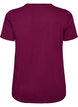 T-shirt en coton bio avec inscription en velours, Violet, Packshot image number 1