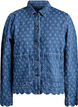 Veste en jean avec un effet us&eacute;, Bleu, Packshot image number 0