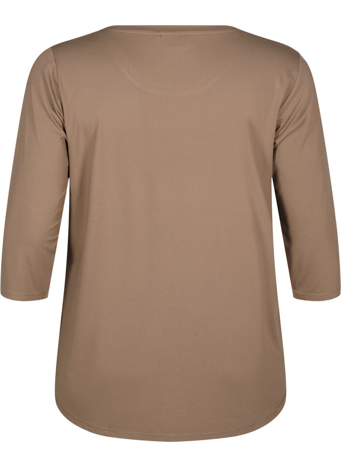 Chemisier training avec manches 3/4, Beige, Packshot image number 1