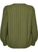 Blouse en jersey textur&eacute; &agrave; la silhouette ballon, Vert, Packshot image number 1
