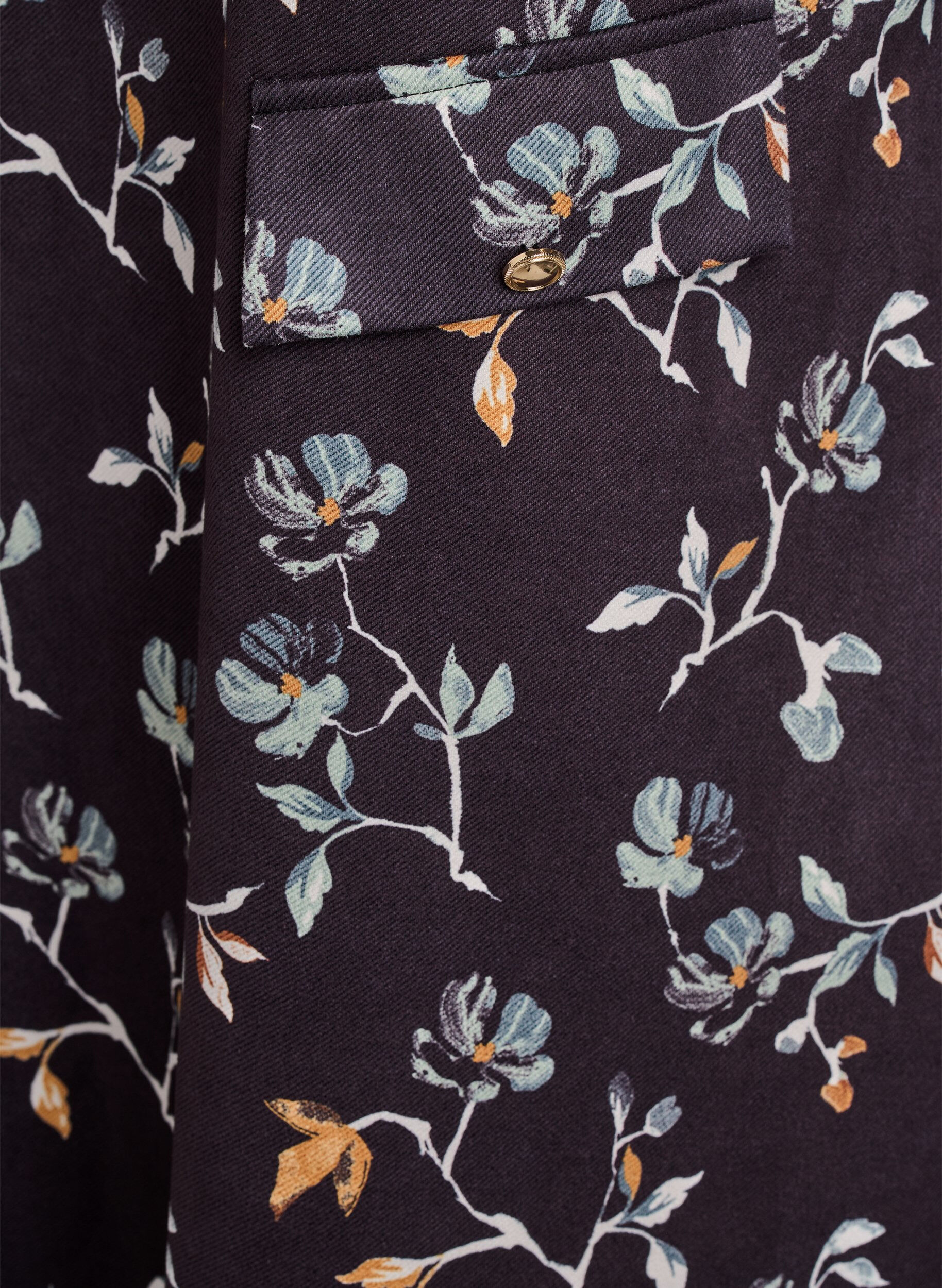 Zizzi Kurzes A-Linien-Kleid mit 7/8-&Auml;rmeln, Schwarz, Packshot image number 3