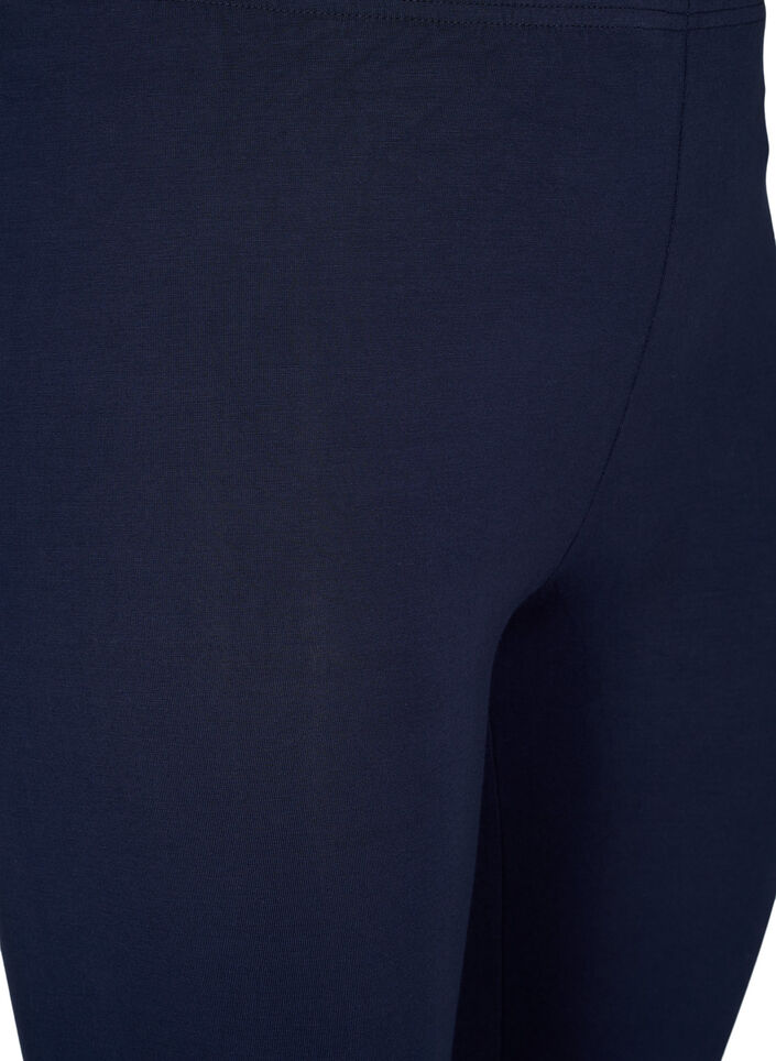 Basic 3/4-Leggings aus Viskose, Blau, Packshot image number 2