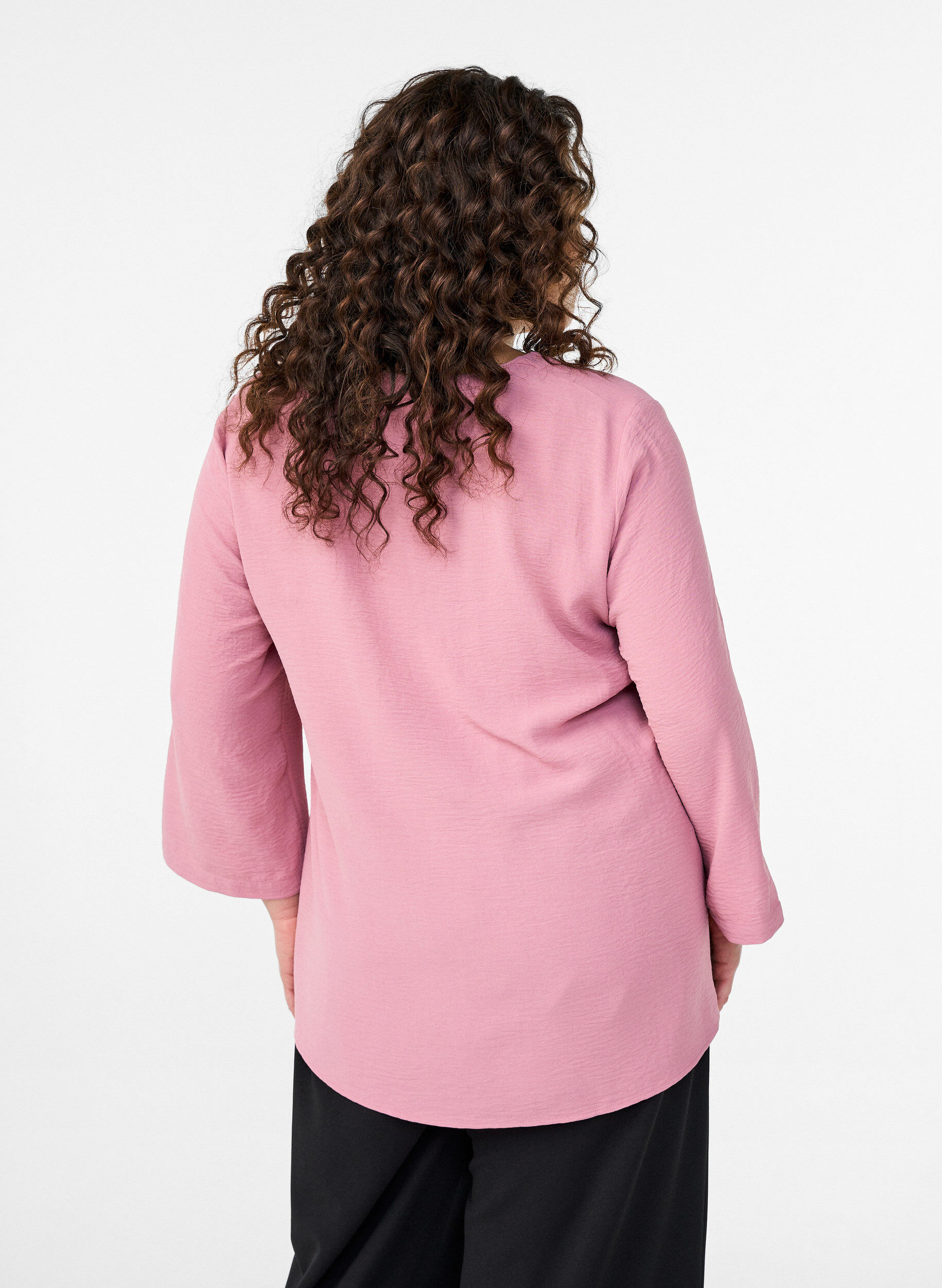 ZizziBlouse &agrave; manches 3/4, Rose, Model image number 2