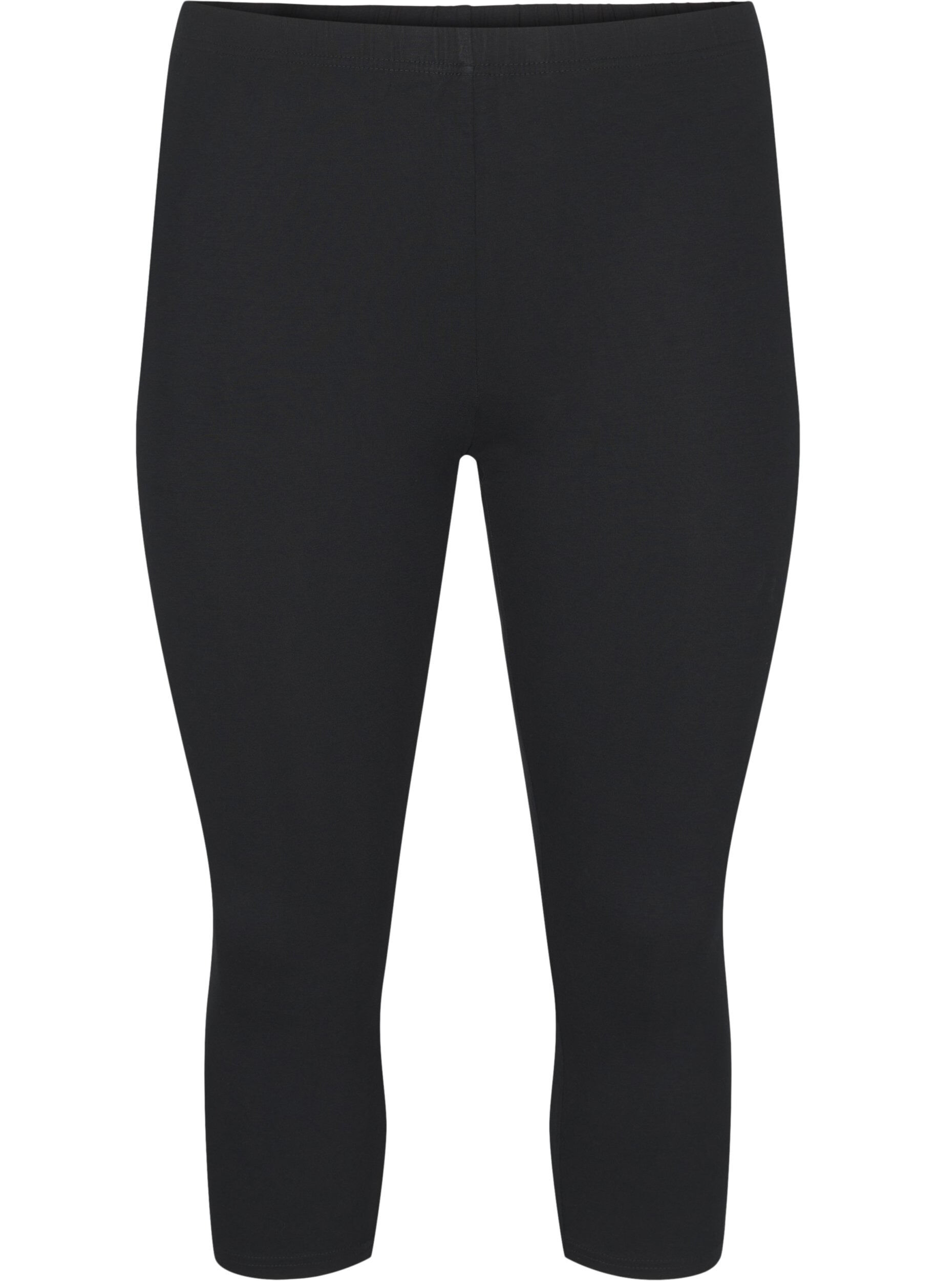 Zizzi Leggings 3/4 de base en viscose, Black, Packshot image number 0