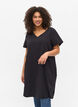 Robe &agrave; manches courtes en coton, Noir, Model image number 0