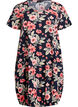 Robe en coton &agrave; manches courtes avec imprim&eacute;, Bleu, Packshot image number 0
