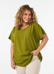 Bluse mit kurzen &Auml;rmeln und Rundhalsausschnitt, Gr&uuml;n, Model image number 0
