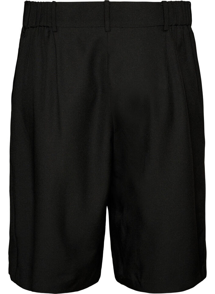 Short bermuda ample &agrave; taille haute, Noir, Packshot image number 1