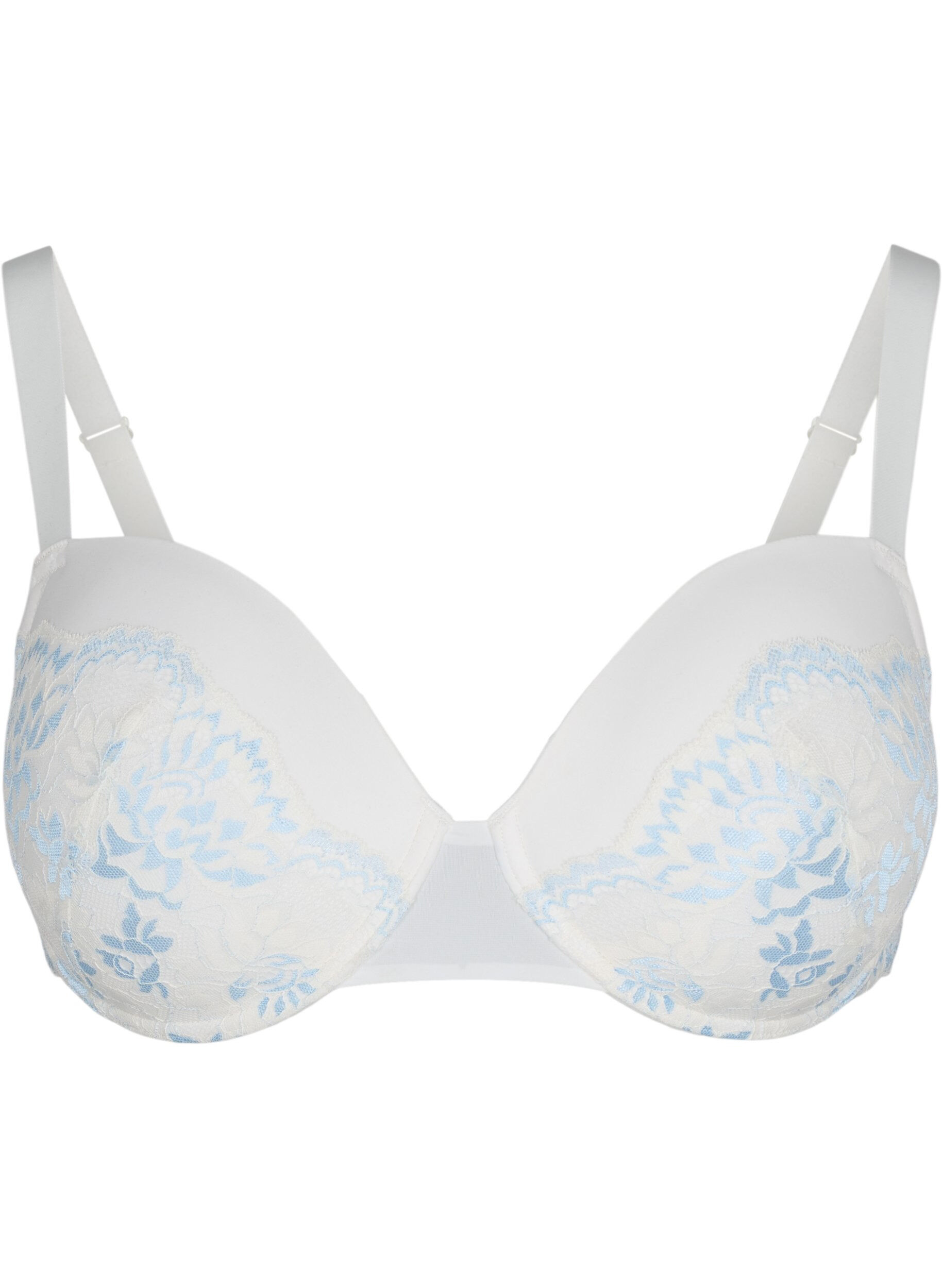 Zizzi Soutien-gorge &agrave; armatures avec dentelle , Tofu w. blue, Packshot image number 0