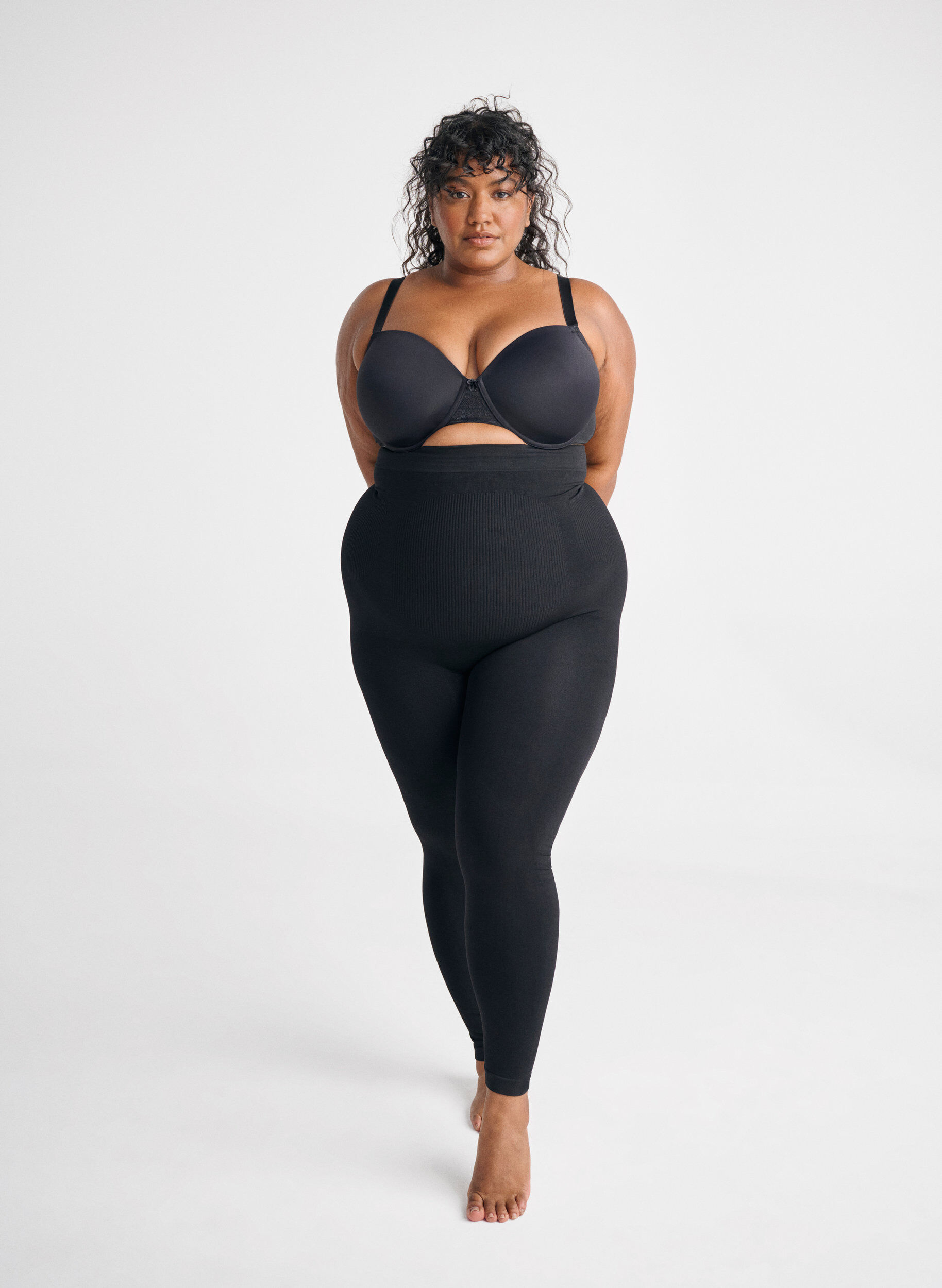 Zizzi Shapewear-Leggings mit hoher Taille, Schwarz, Image image number 0
