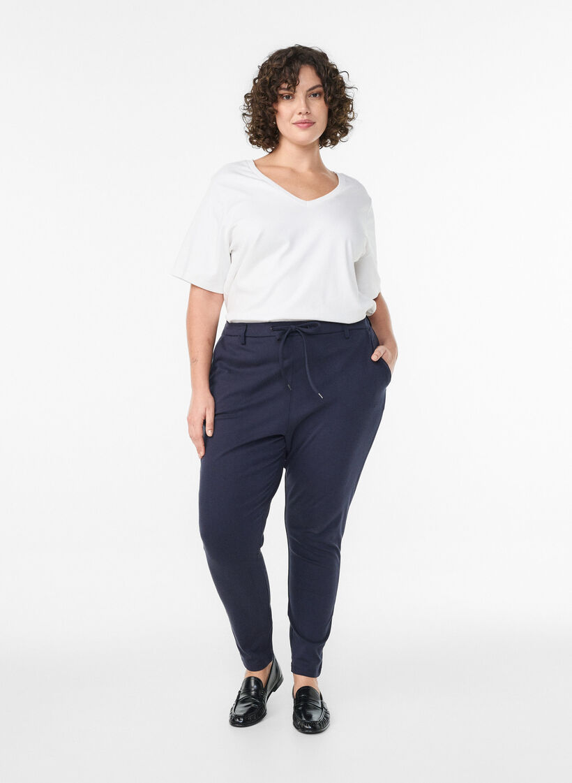 Cropped Maddison Hose, Blau, Model image number 0