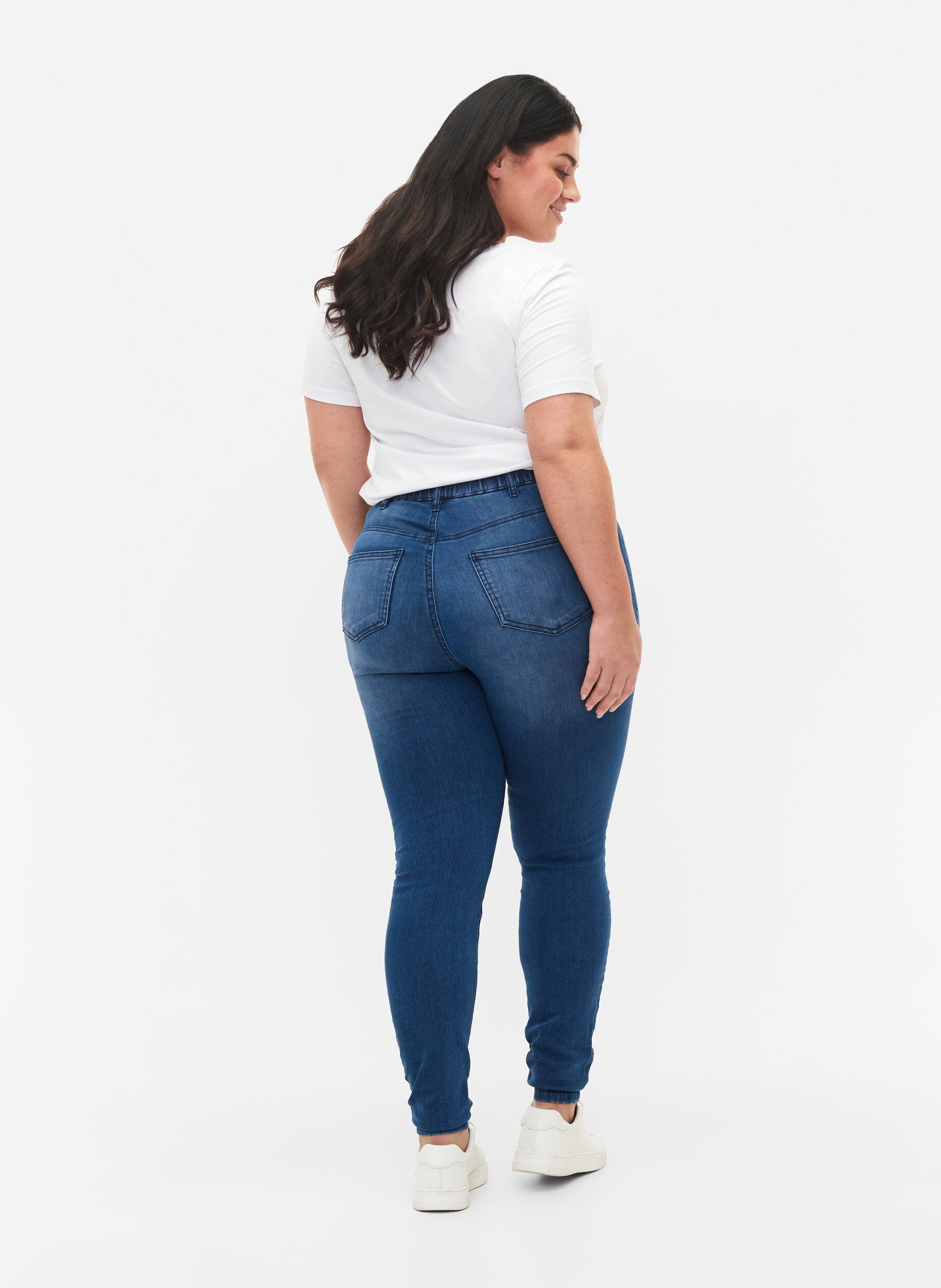 Zizzi Jeggings avec d&eacute;chirures, Dark blue, Model image number 1