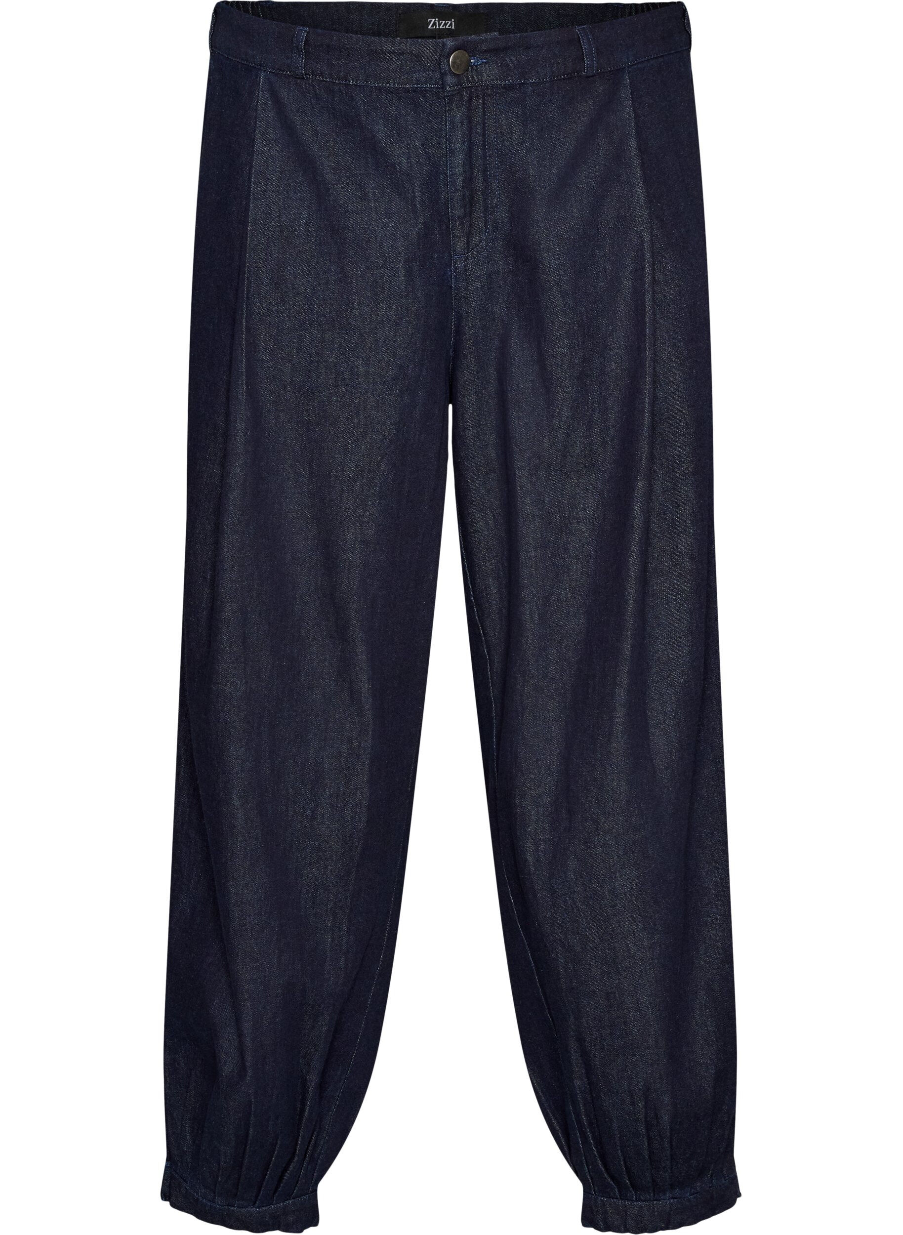 Jean balloon taille haute