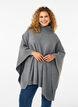 Poncho mit hohem Kragen, Medium Grey Melange, Model image number 0