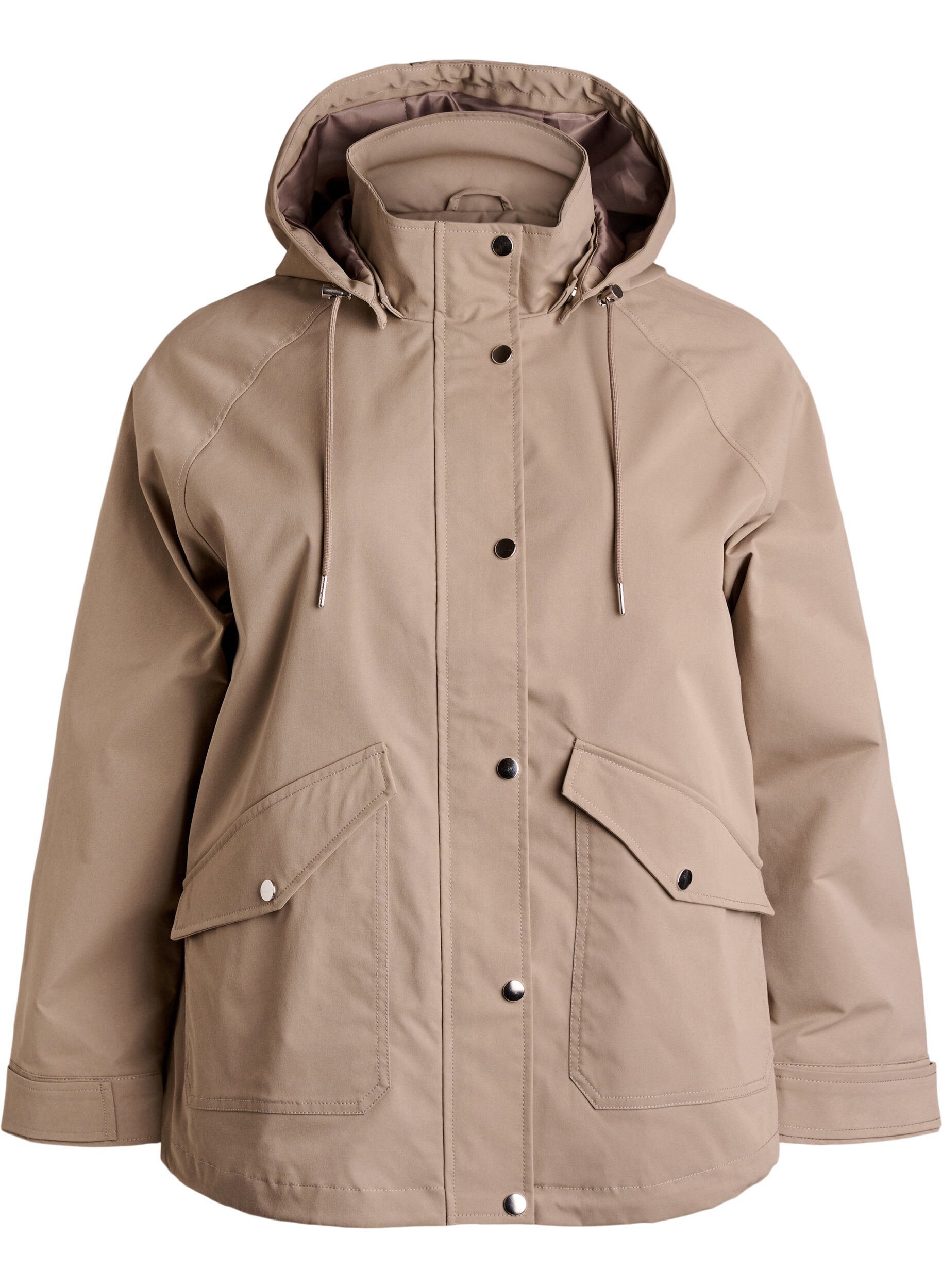 ZizziVeste courte de printemps avec capuche amovible, Beige, Packshot image number 0