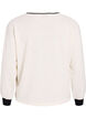 Sweatshirt aus strukturiertem Jersey mit Frontprint, Beige, Packshot image number 1