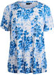 T-Shirt mit floralem Print, Blau, Packshot image number 0