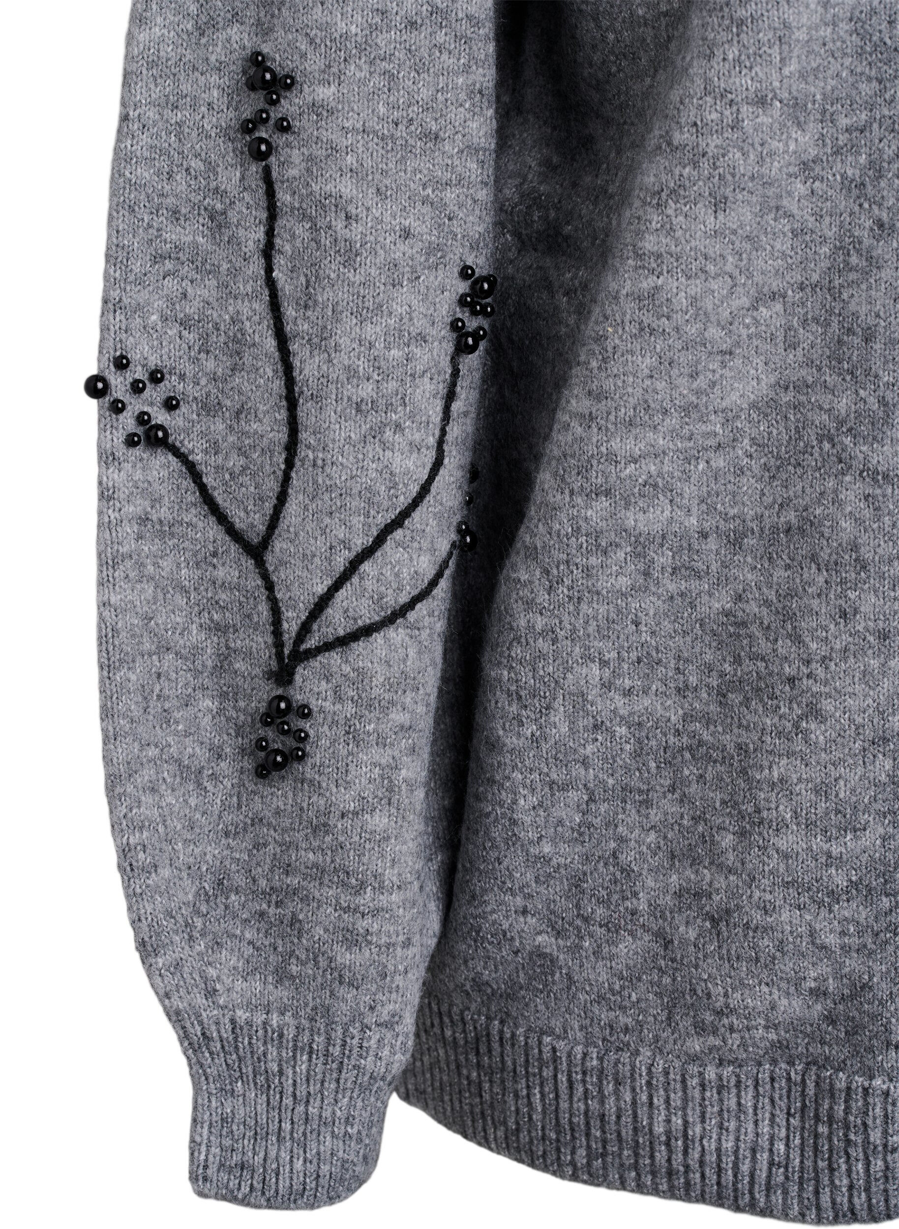 ZizziPull brod&eacute; de perles, Gris, Packshot image number 3