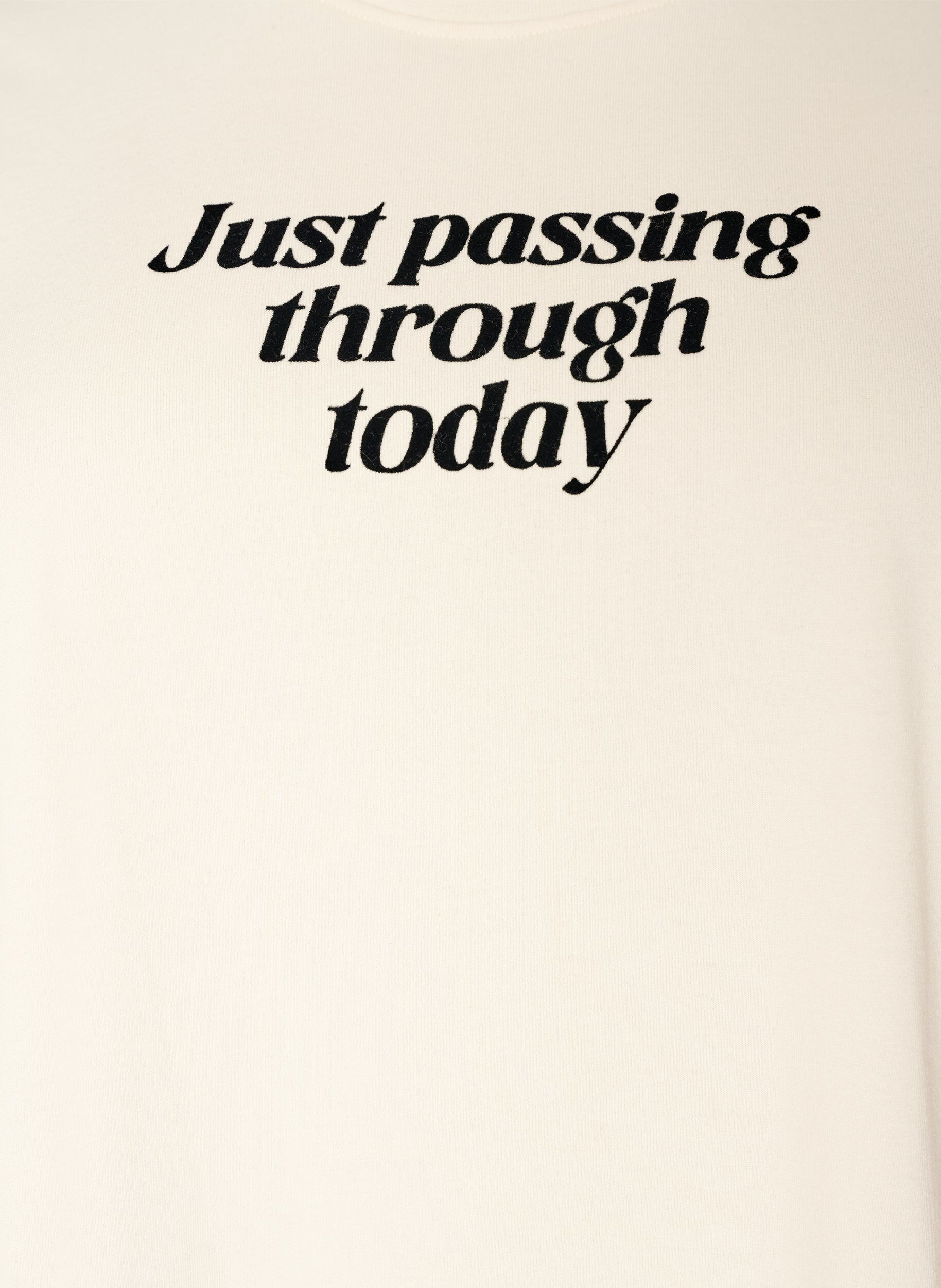 ZizziT-Shirt aus Baumwolle mit Textprint, Wei&szlig;, Packshot image number 2