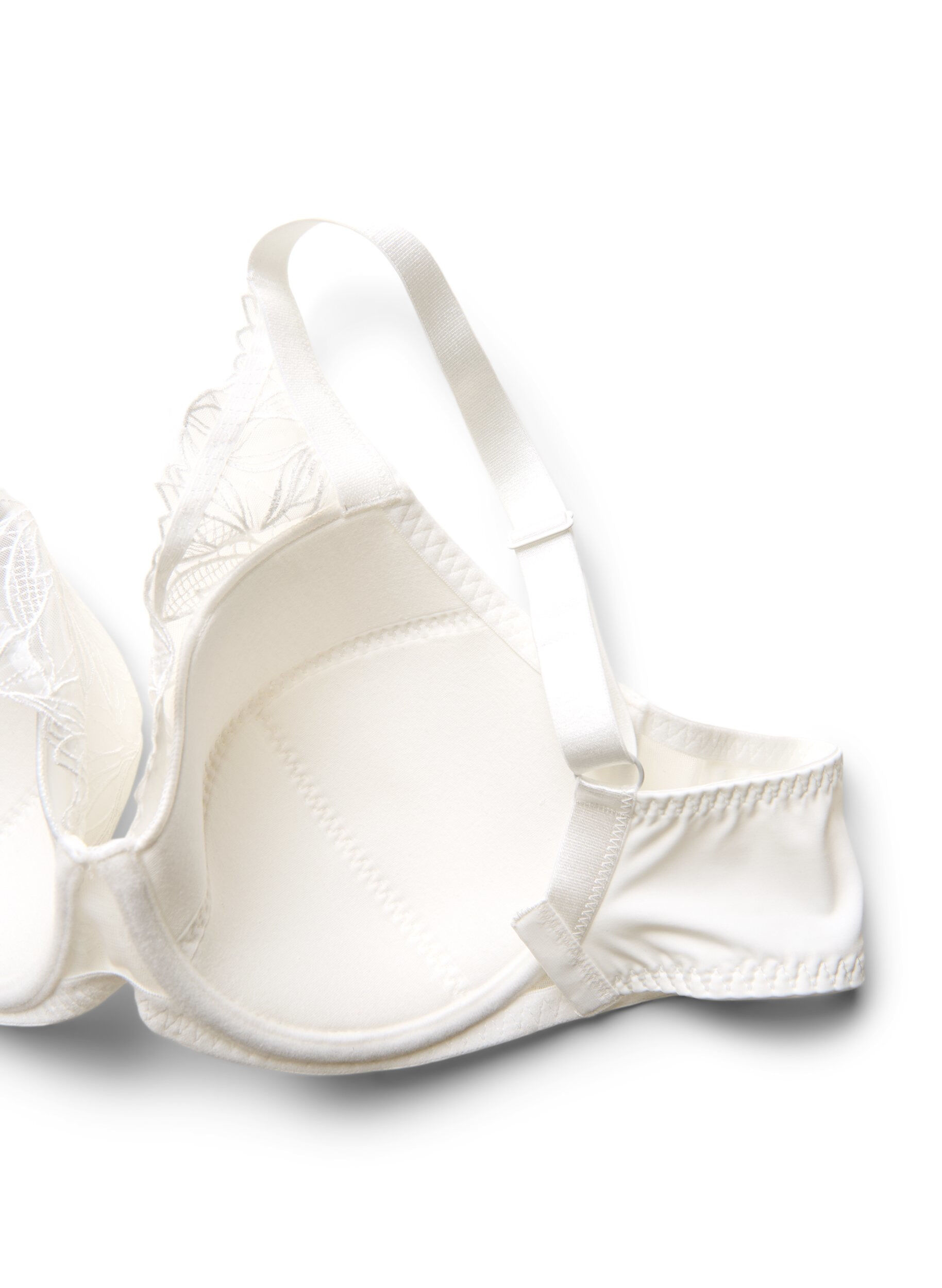 ZizziSoutien-gorge rembourr&eacute; en dentelle avec armatures, Blanc, Packshot image number 3