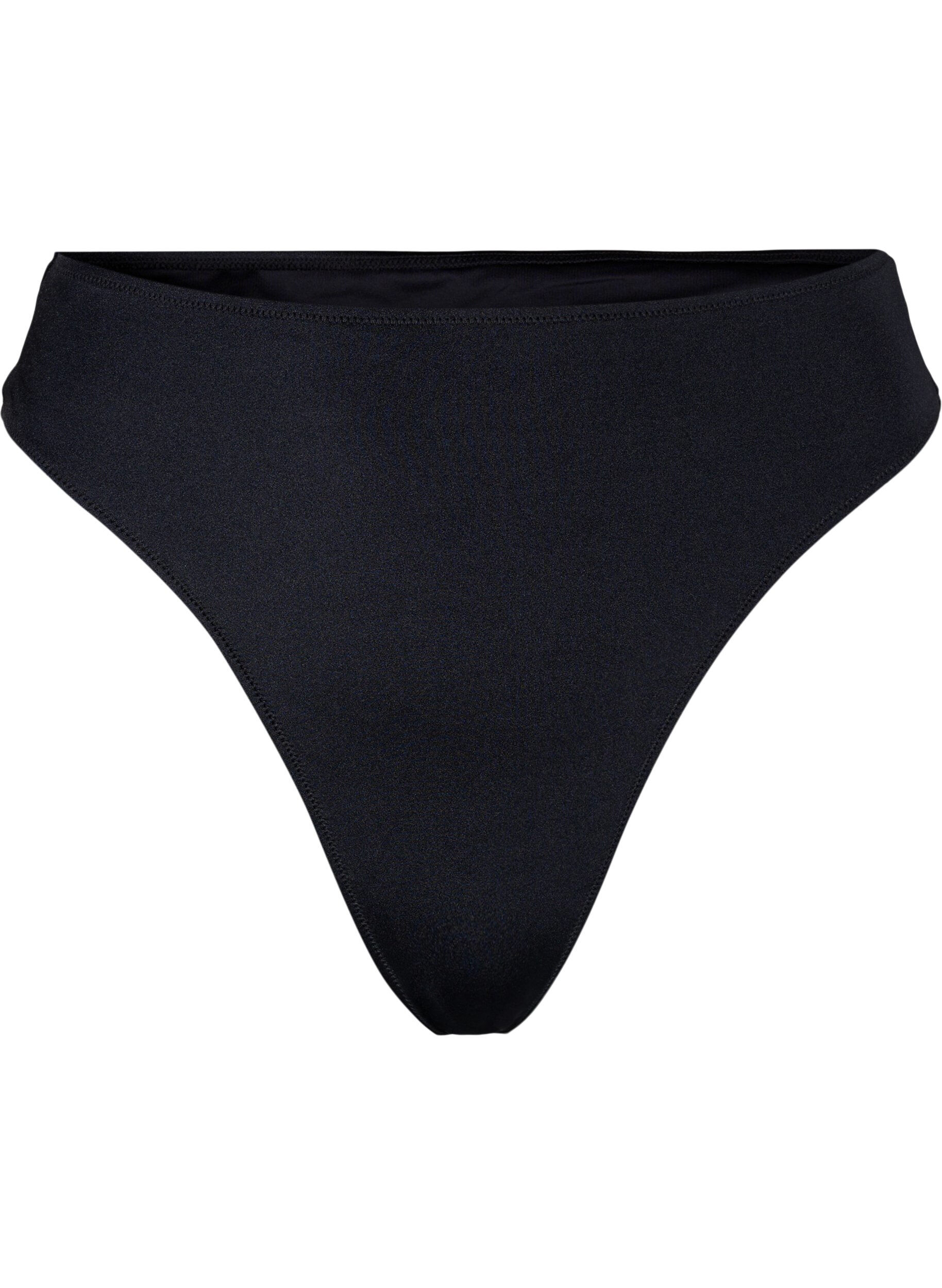Zizzi String bikini &agrave; taille normale, Noir, Packshot image number 0