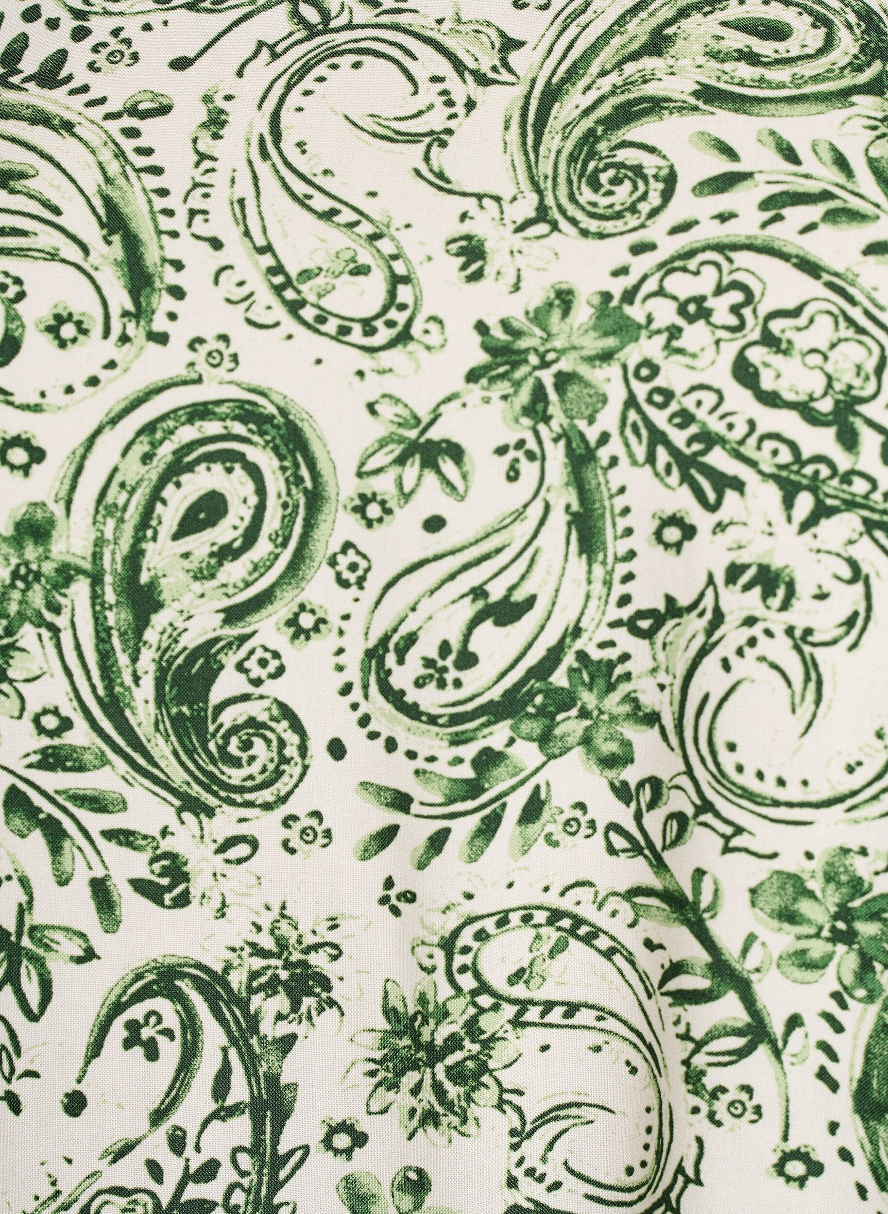 Zizzi Kurzarmbluse aus Viskose mit Aufdruck, Gr&uuml;n, Packshot image number 2