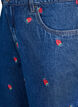 Short en jean brod&eacute;, Bleu, Packshot image number 2
