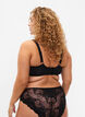 Gepolsterter BH mit Spitze und Schnürung, Black, Model image number 1