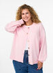 Cardigan en maille douce avec boutons dor&eacute;s, Rose, Model image number 0