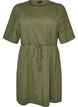 Robe en coton avec manches en broderie anglaise et ceinture &agrave; nouer, Vert, Packshot image number 0