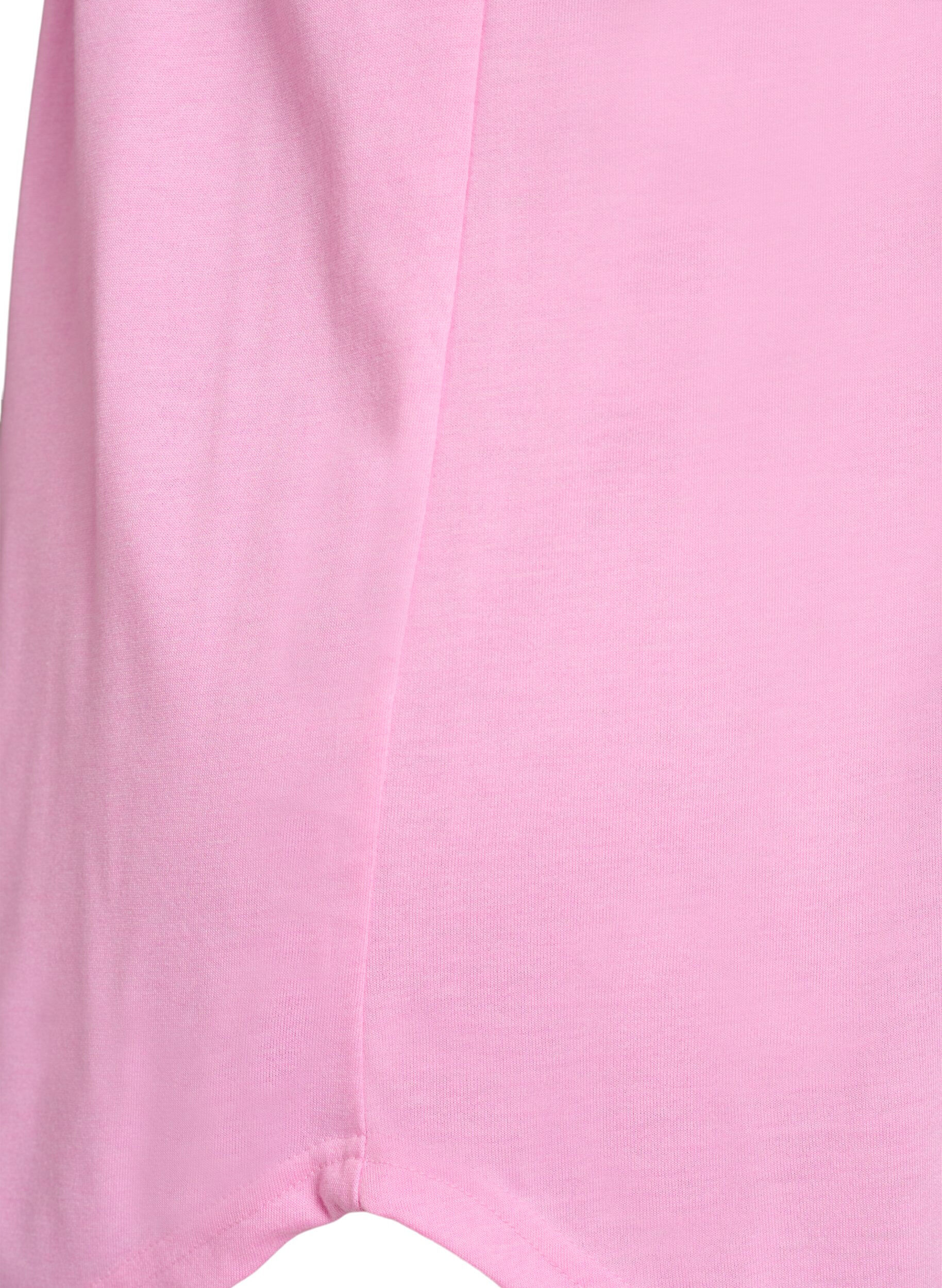 ZizziChemise de nuit &agrave; manches courtes avec imprim&eacute; de texte, Rose, Packshot image number 3